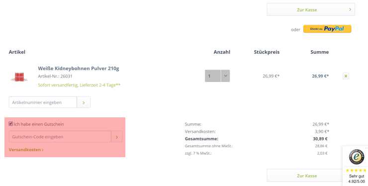 wo muss ein plantavis Gutscheincode eingeloest werden