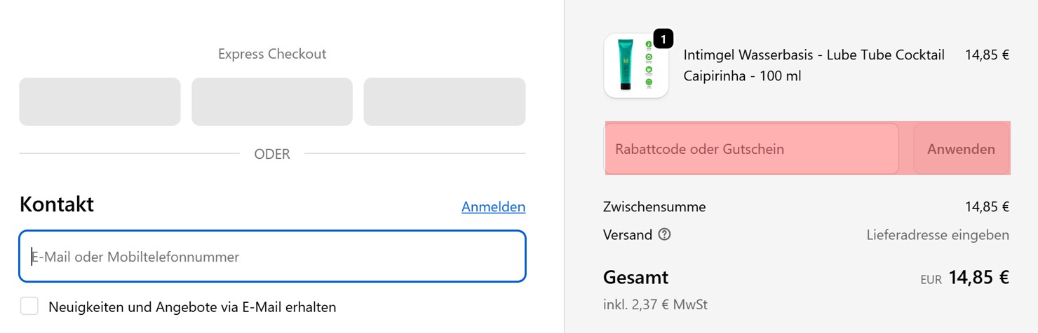 wie ist ein Prolusio Gutscheincode einzulösen
