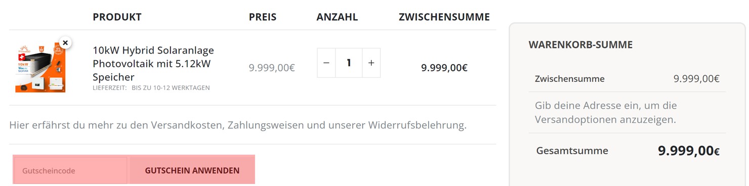 wie ist ein PVundSO Gutscheincode einzulösen