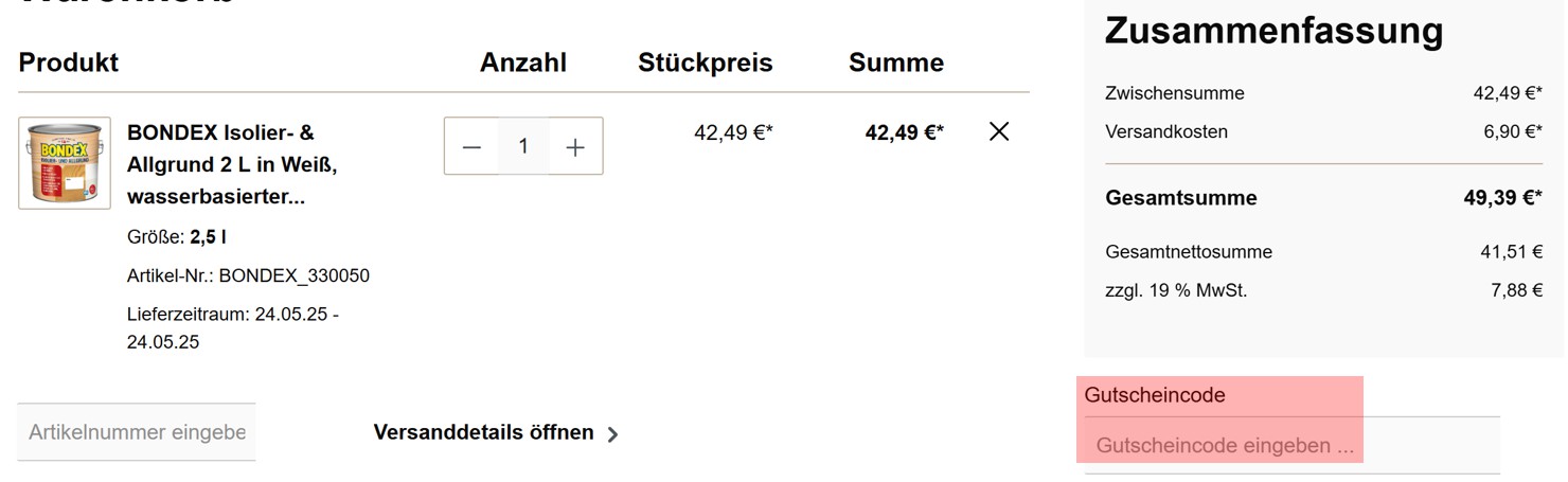 wie ist ein Racoonio Gutscheincode einzulösen