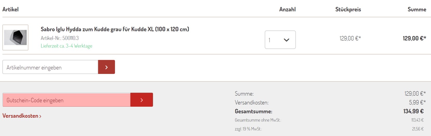 wie ist ein Sabro Gutscheincode einzulösen