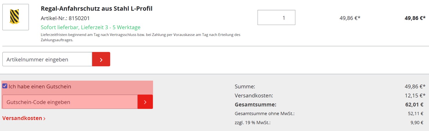 wie ist ein SQS Shop Gutscheincode einzulösen