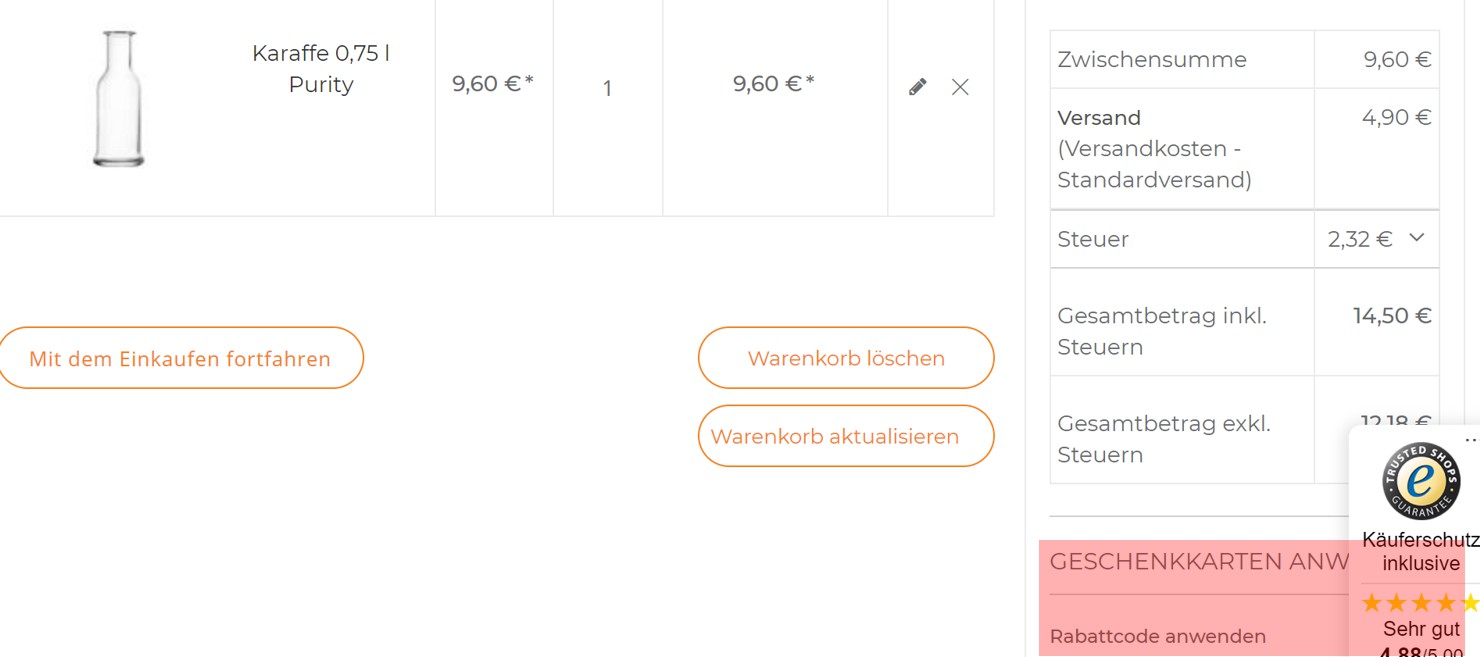 wie ist ein Stölzle Lausitz Gutscheincode einzulösen