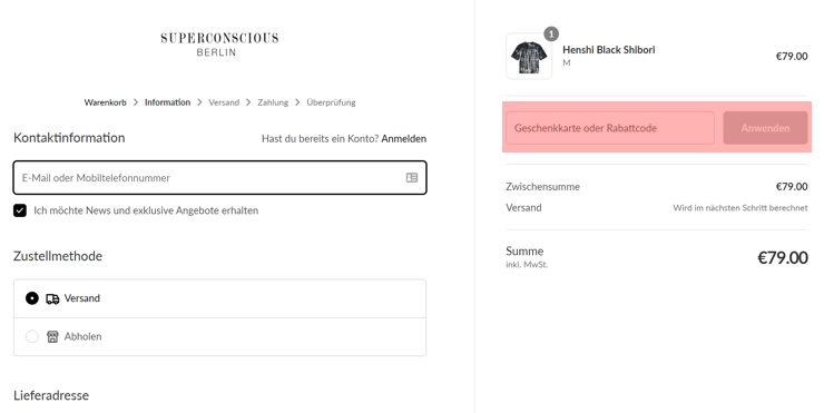 wie ist ein superconscious Gutscheincode einzulösen
