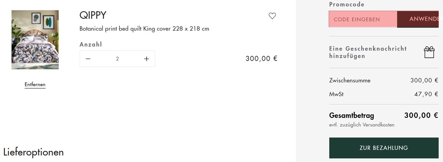 wie ist ein Ted Baker Gutscheincode einzulösen