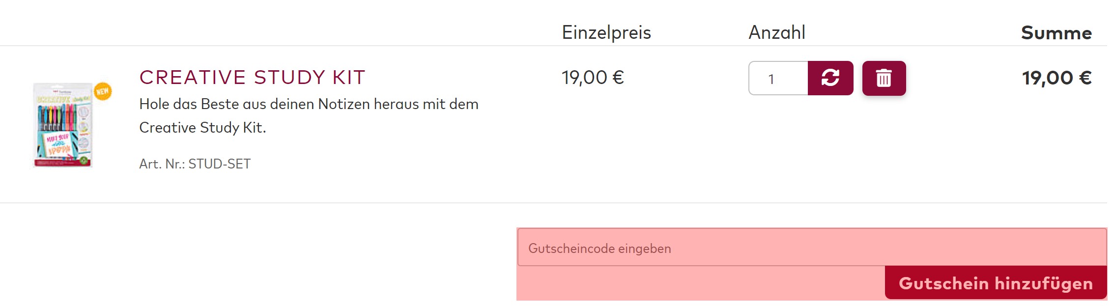 wie ist ein Tombow Gutscheincode einzulösen