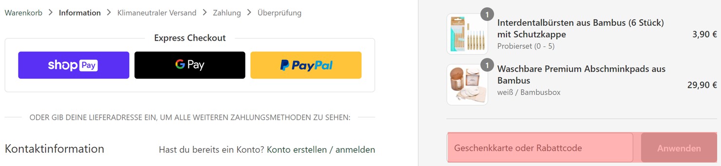 wie ist ein Truemorrow Gutscheincode einzulösen