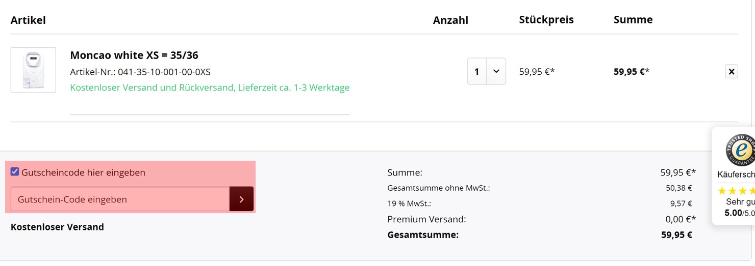 wie ist ein Uli Schott Gutscheincode einzulösen
