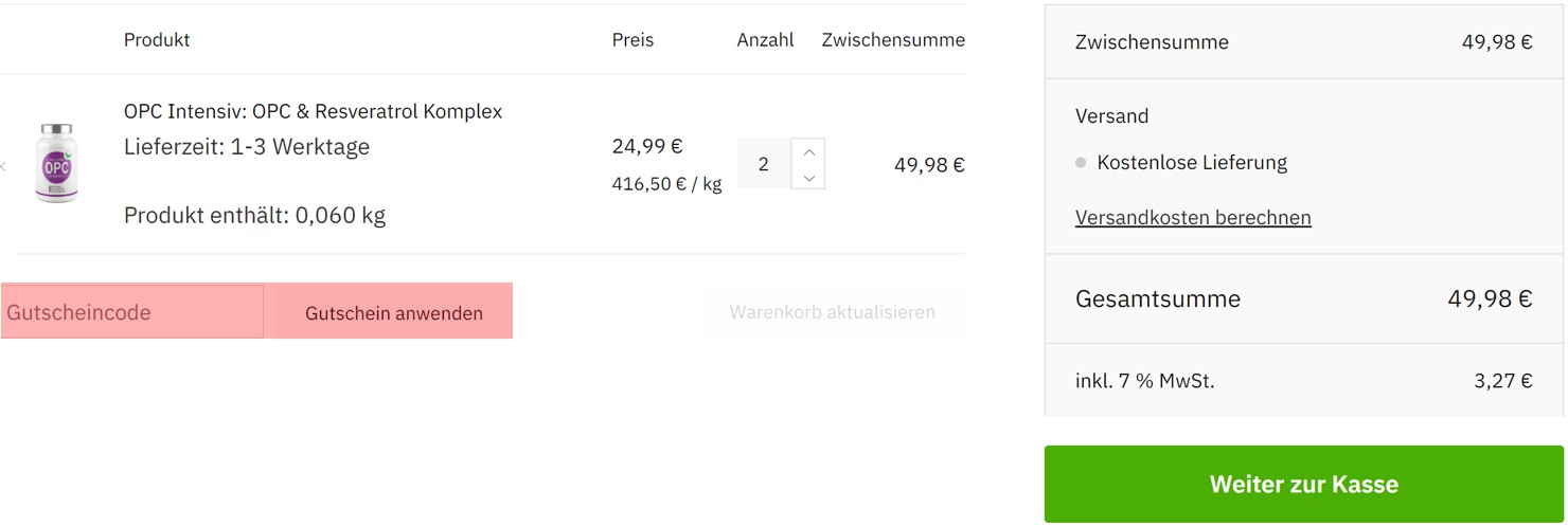 wie ist ein Valuelife Gutscheincode einzulösen