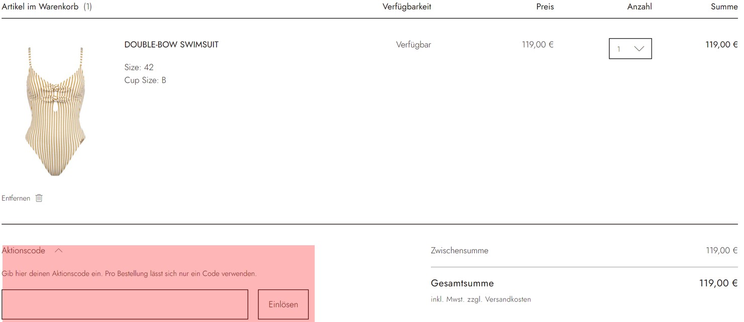 wie ist ein Watercult Gutscheincode einzulösen