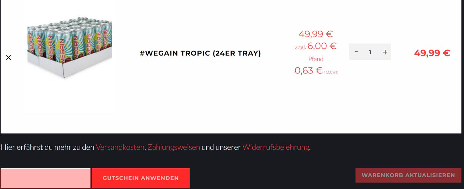 wie ist ein Wegain Gutscheincode einzulösen