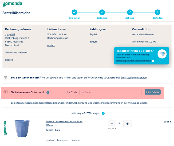 wie ist ein yomonda Gutscheincode einzulösen